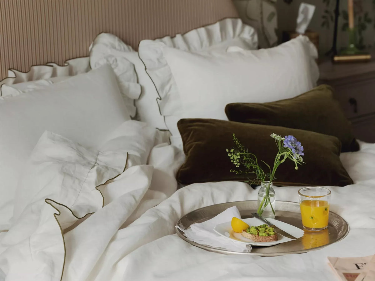 RUFFLE SUPER KING PILLOW SLIP BY TROVE BY STUDIO DUGGAN