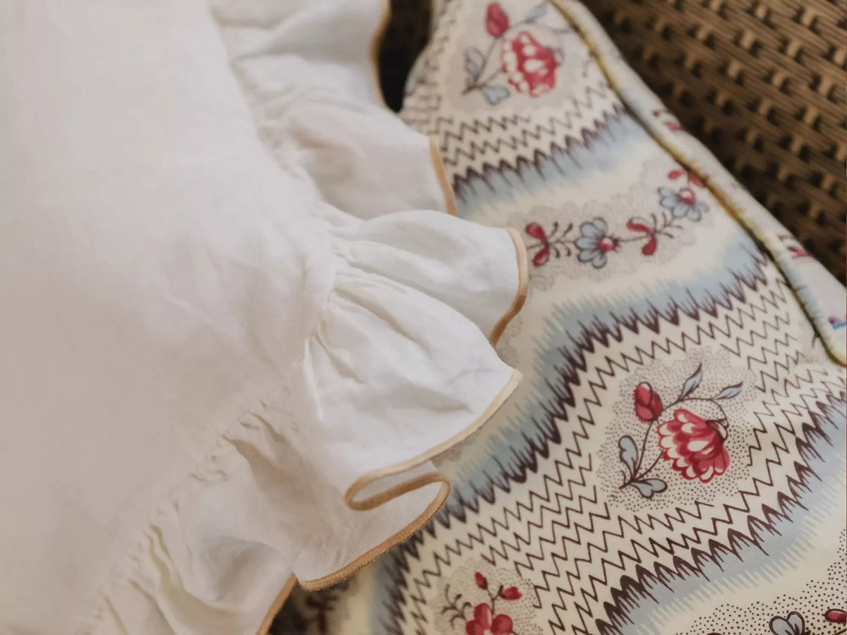 RUFFLE SUPER KING PILLOW SLIP BY TROVE BY STUDIO DUGGAN