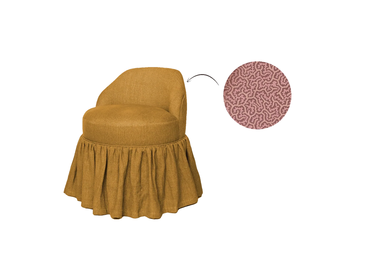 SEVEN CHAIR, SKIRTED BY TROVE BY STUDIO DUGGAN