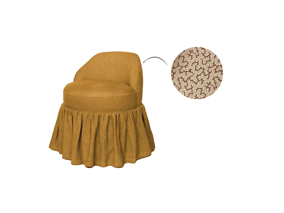 SEVEN CHAIR, SKIRTED BY TROVE BY STUDIO DUGGAN
