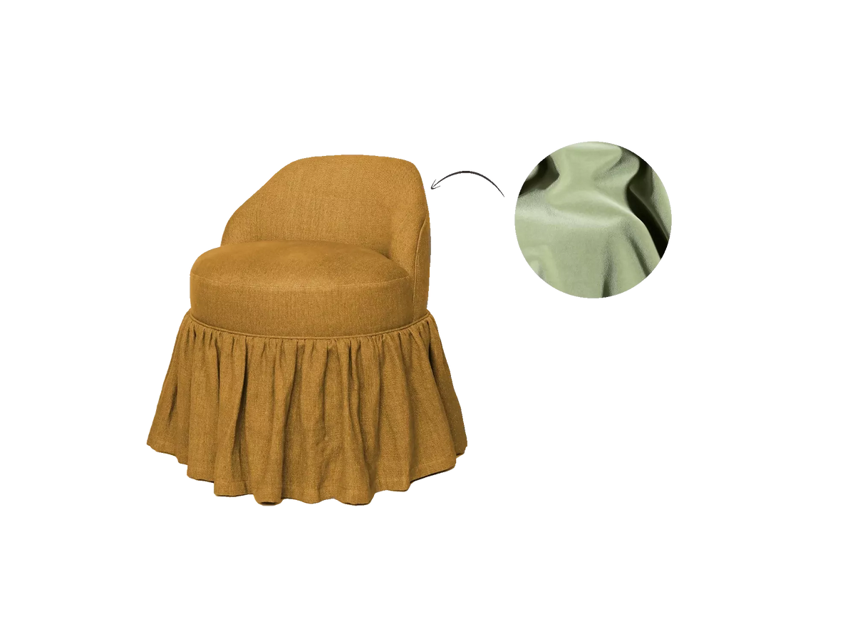 SEVEN CHAIR, SKIRTED BY TROVE BY STUDIO DUGGAN