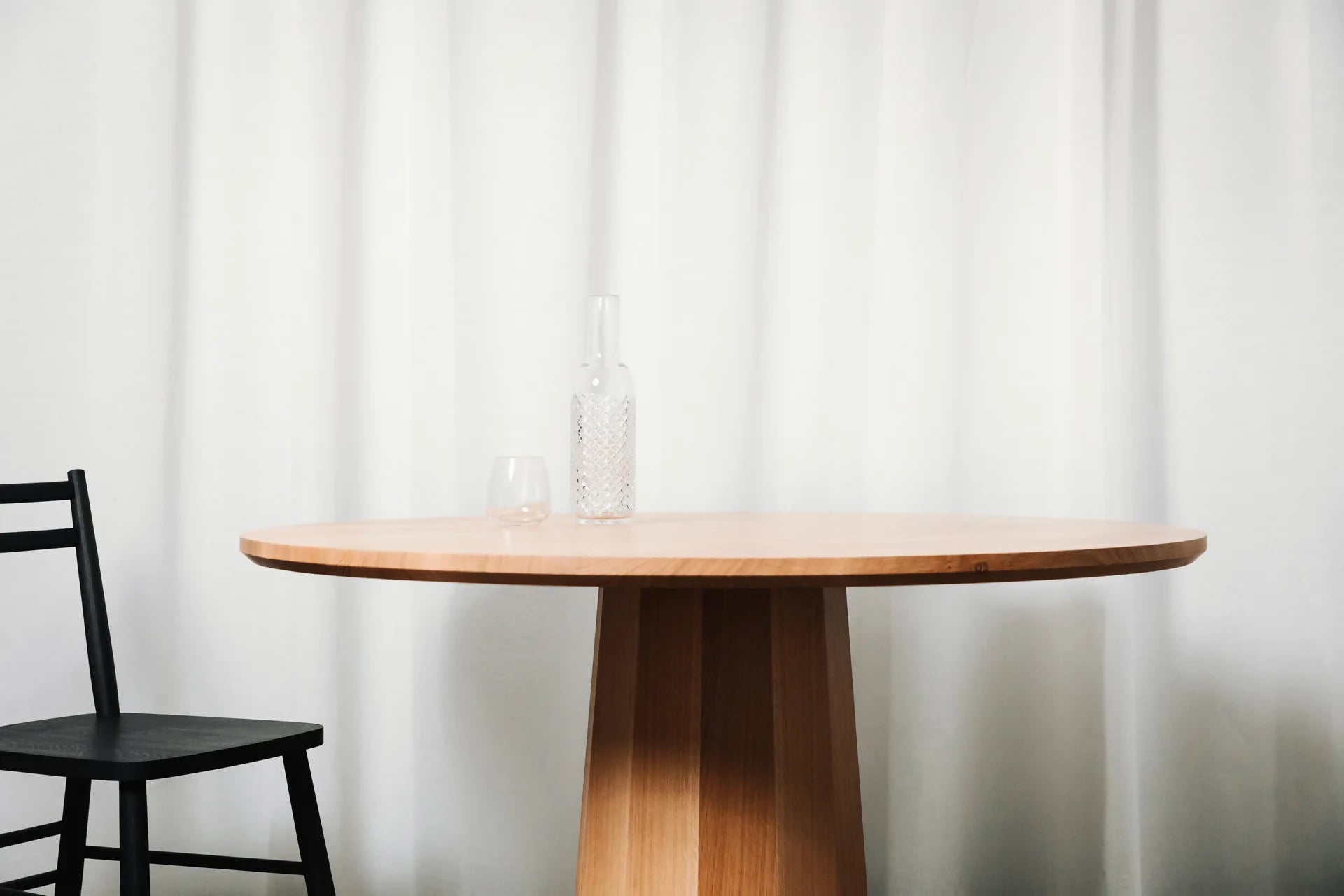 POLYGON PEDESTAL DINING TABLE BY GALVIN BROTHERS