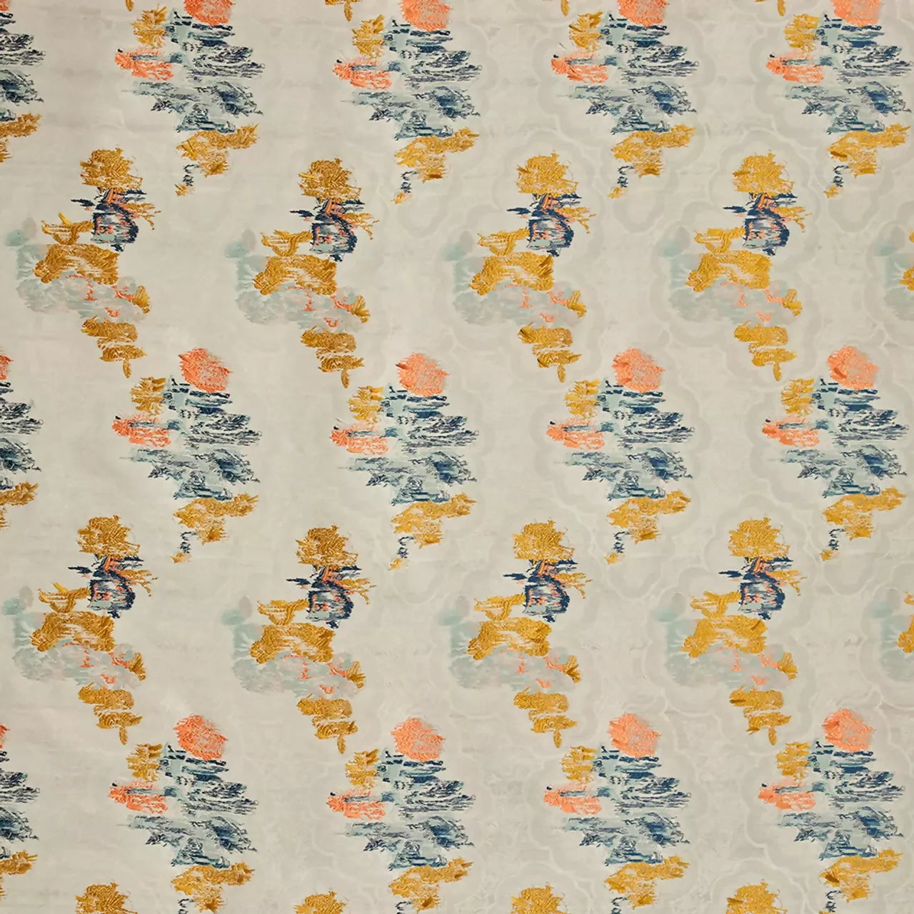 The close up of the patterned fabric, available  to buy on the-salon.com. SALON curates the finest , unique, handmade pieces from the interior industry's best makers and brands. Shop luxury furniture, lighting, rugs, art, antiques and vintage pieces and accessories from SALON interior designed rooms.