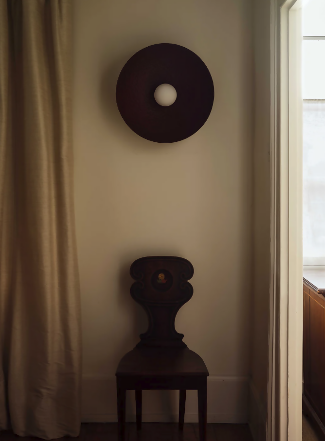 ORB WALL LIGHT - LARGE OXBLOOD BY PALEFIRE STUDIO